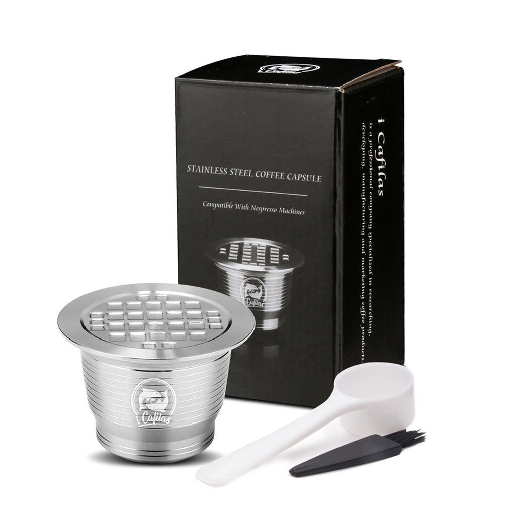 sale-refillable-square-hole-coffee-capsule-pod-filter-dripper-tamper-for-nespresso