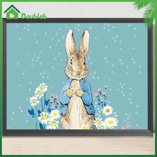 【Doub X ✮】ภาพวาดปักเพชร ทรงกลม ลาย Peter Rabbit 5D DIY สําหรับตกแต่งบ้าน ✮