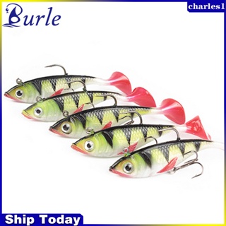 Charles Burle เหยื่อตกปลาแบบนิ่ม 110 มม. 19.4 กรัม 5 ชิ้น ต่อล็อต