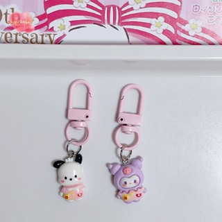 Erhk&gt; พวงกุญแจ จี้การ์ตูนอนิเมะ Sanrio Kuromi My Melody Kawaii Cinnamoroll สําหรับห้อยกระเป๋าเป้สะพายหลัง