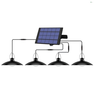 [พร้อมส่ง] โคมไฟเพดาน LED พลังงานแสงอาทิตย์ 4 หัว ชาร์จไฟได้ กันน้ํา สําหรับแขวนตกแต่งสวน ลานบ้าน