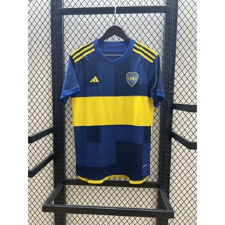 【 Fans 】เสื้อกีฬาแขนสั้น ลายทีมชาติฟุตบอล Boca 2324 ชุดเหย้า