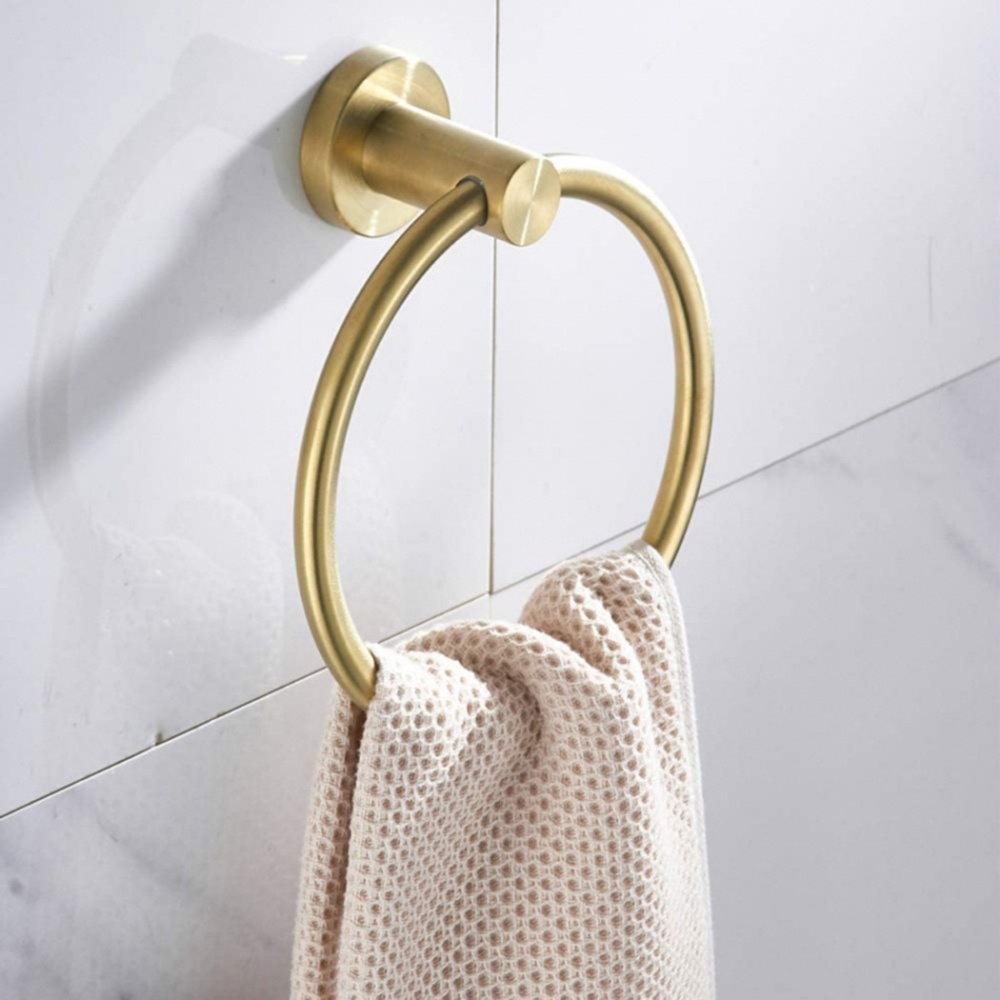 towel-ring-golden-holder-ring-towel-towel-rail-wall-mount-accessories-brushed