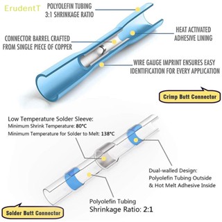 [ErudentT] อุปกรณ์เชื่อมต่อสายไฟ กันน้ํา 300 ชิ้น และตัวเชื่อมต่อหดความร้อน [ใหม่]