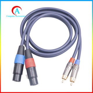 [ Xlr เป็น RCA สายเคเบิลเชื่อมต่อเสียง สําหรับเครื่องผสมสัญญาณเสียงออกอากาศ