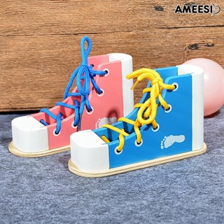 Ameesi เชือกผูกรองเท้า ของเล่นเหมือนจริง ดูเป็นมิตรกับสิ่งแวดล้อม เชือกผูกรองเท้า ของเล่นสําหรับเด็กวัยหัดเดิน
