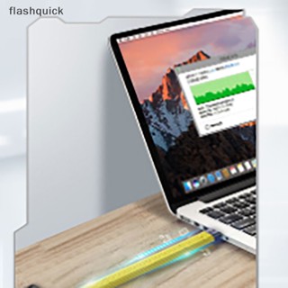 Flashquick สายเคเบิลข้อมูล USB 4.0 Gen3 40Gbps Thunderbolt 3 PD 100W 5A ชาร์จเร็ว USB C เป็น Type C 4K@60Hz