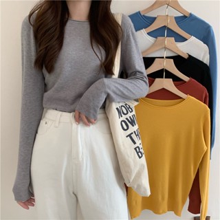 เสื้อกันหนาว คอกลม ผ้าถัก ทรงหลวม สไตล์ตะวันตก แฟชั่นฤดูใบไม้ร่วง สําหรับผู้หญิง TAM9