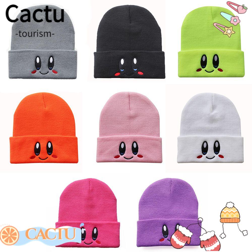 cactu-หมวกถัก-ให้ความอบอุ่น-ลายหน้ายิ้ม-แฟชั่นฤดูหนาว-สําหรับนักเรียน