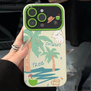 ใหม่ เคสโทรศัพท์มือถือนิ่ม ลายลูกสุนัข มะพร้าว สําหรับ Iphone Apple 13pro 12 Max 7p 14pro 11 RWNH