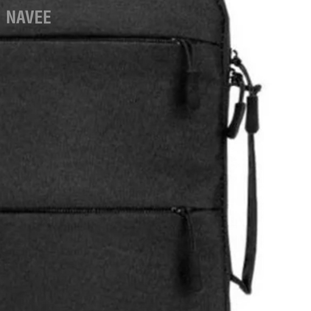 navee-แล็ปท็อปกันน้ำแขนสีดำหลายซิปโน๊ตบุ๊คคอมพิวเตอร์แท็บเล็ตกระเป๋าถือสำหรับการเดินทาง