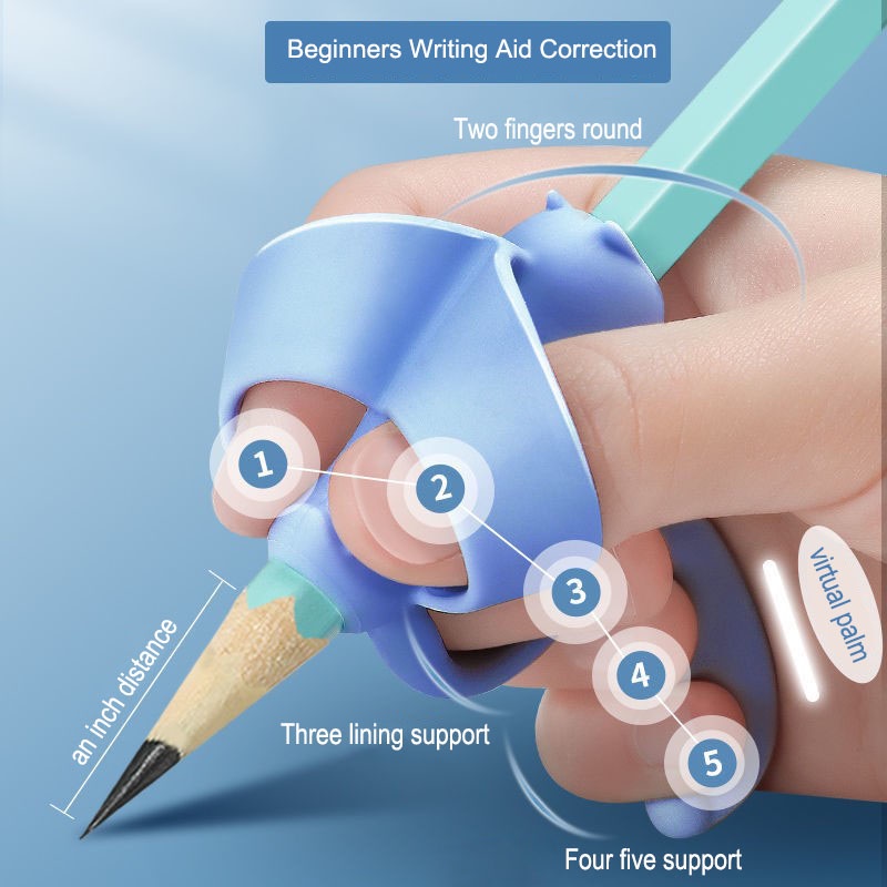 ภาพหน้าปกสินค้า2 ชิ้น / กล่อง 5 นิ้ว ที่จับดินสอ ที่จับปากกา สําหรับเด็ก เขียนมือ ช่วยฝึกท่าทาง ปากกาแก้ไข ที่จับนิ้ว จากร้าน toycity1.th บน Shopee