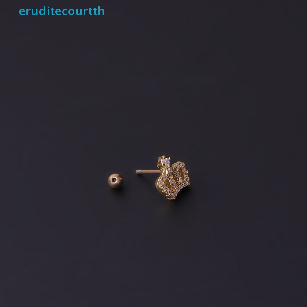 eruditecourtth-ต่างหูสตั๊ด-สเตนเลส-รูปมงกุฎผีเสื้อ-ดวงจันทร์-สําหรับผู้หญิง-ใหม่