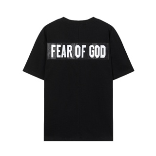 ✨✨ พร้อมส่ง ✨✨เสื้อยืดแขนสั้น ผ้าฝ้าย โอเวอร์ไซซ์ พิมพ์ลาย FOG FEAR OF GOD Season 5 Back Patch