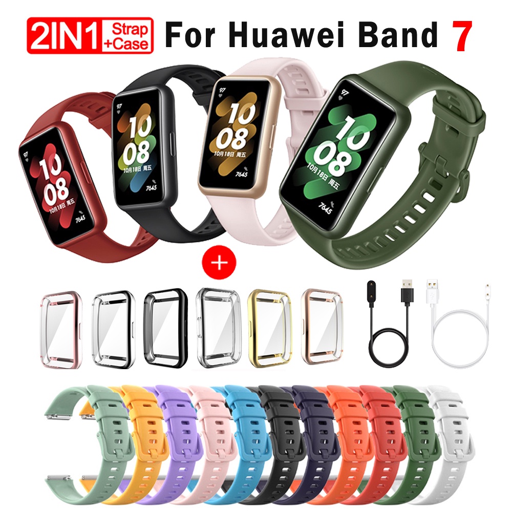 สายนาฬิกาข้อมือซิลิโคน แบบนิ่ม ป้องกันหน้าจอ แบบเปลี่ยน สําหรับ Huawei