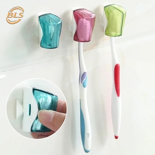 ที่วางแปรงสีฟัน แบบเรียบง่าย สุ่มสี 1 ชิ้น พร้อมถ้วยดูด / ชั้นวางแปรงสีฟันในห้องน้ํา กันฝุ่น