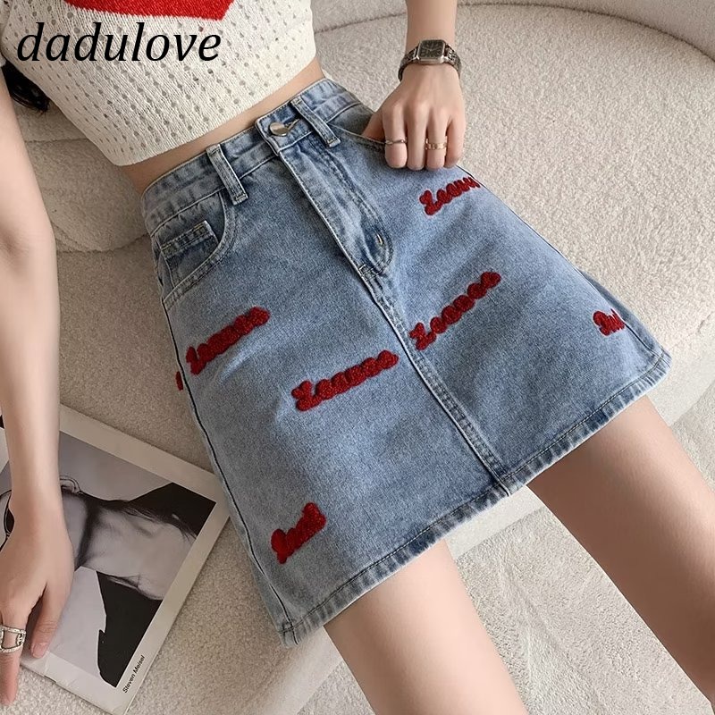 dadulove-the-new-korean-version-of-the-ins-letter-denim-skirt-high-waist-niche-a-word-skirt-large-size-bag-hip-skirt