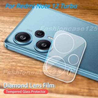 ฟิล์มกระจกนิรภัยกันรอยเลนส์กล้อง 3D แบบใส สําหรับ Redmi Note 12 Turbo Note12 5G 2023 3 ชิ้น