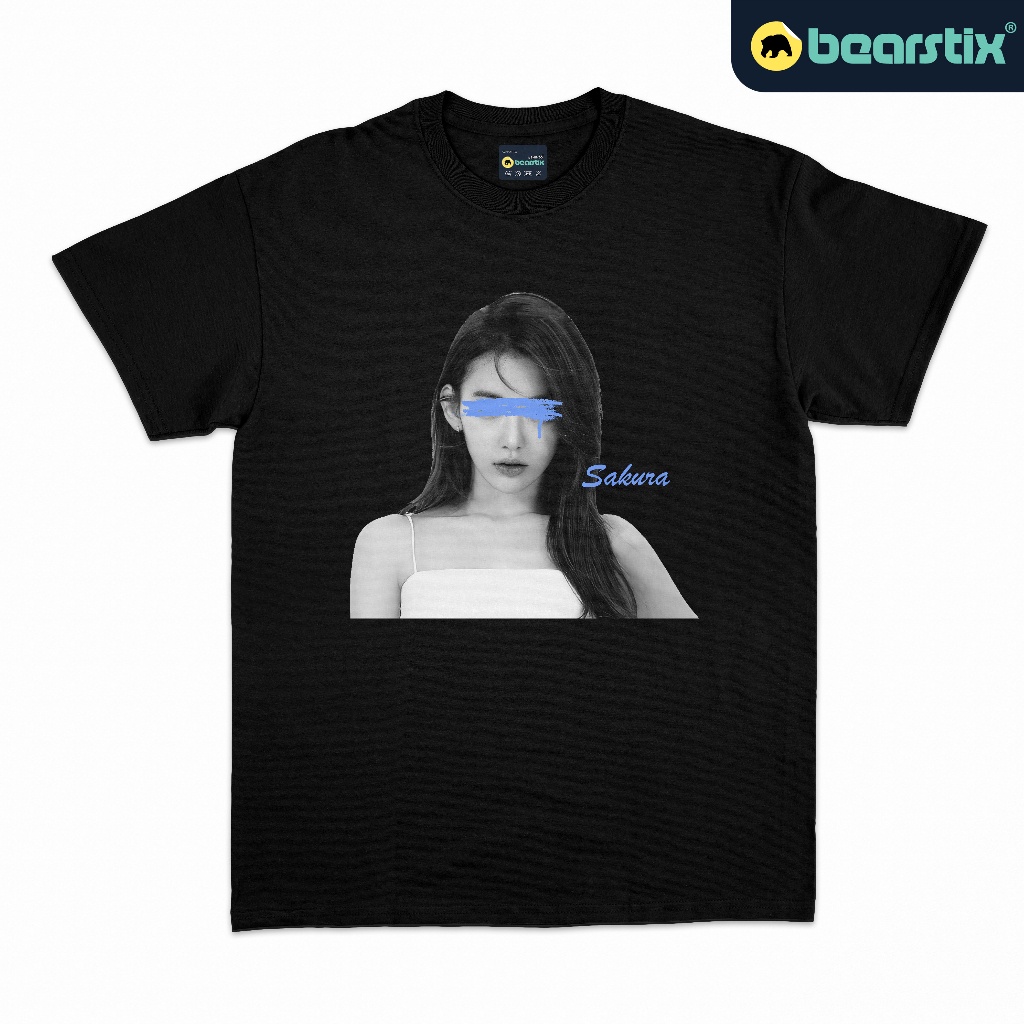 bearstix-เสื้อยืด-ลาย-sakura-miyawaki-kaos-le-sserafim-baju-kpop-streetwear