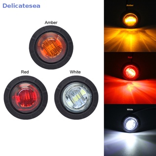 [Delicatesea] ไฟเลี้ยว Led 3 ดวง 24V 3/4 นิ้ว ทรงกลม สีเหลือง สีขาว สีแดง สําหรับรถบรรทุก 1 ชิ้น