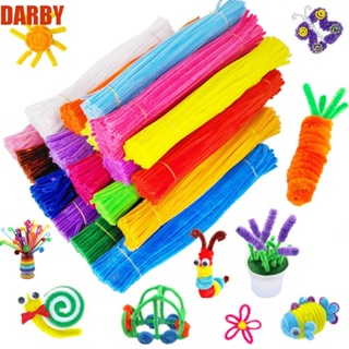 Darby Chenille Sticks ท่อสเต็ม Chenille สีรุ้ง แฮนด์เมด DIY สําหรับตกแต่งงานแต่งงาน ปาร์ตี้ 100 ชิ้น