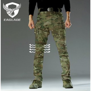 Eaglade กางเกงคาร์โก้ยุทธวิธี สําหรับผู้ชาย IX7Stretch Cam In CP Camo กันน้ํา ยืดหยุ่นได้