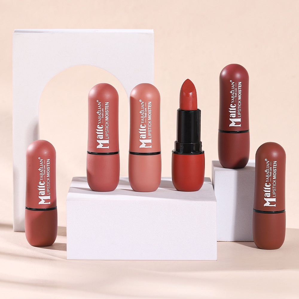 julystar-yabaolian-velvet-matte-fog-lipstick-6-color-not-sticking-cup-lip-gloss-ลิปทินท์