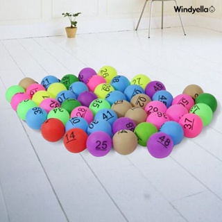 [WD] ลูกปิงปอง ตัวเลข 1-200 คละสี สําหรับเล่นเกม 50 ชิ้น