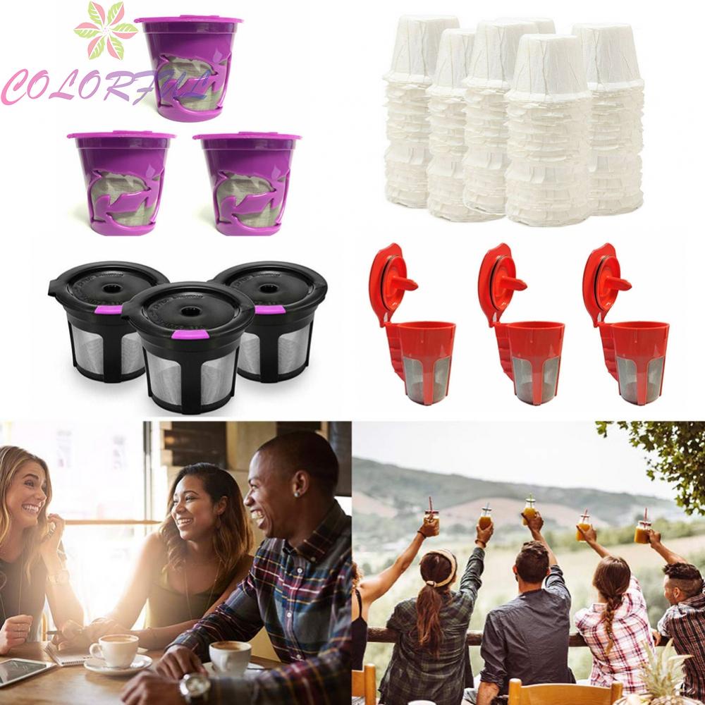 【COLORFUL】Coffee Filter Paper Coffee Filter Pod Refillable Replacement ...