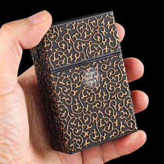 T Tangcao กล่องใส่บุหรี่ แบบหนา แบบพกพา กันความชื้น น้ําหนักเบา สําหรับผู้ชาย 20 แท่ง