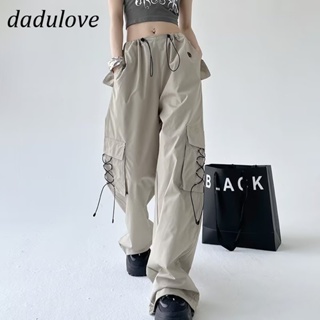DaDulove💕 New American Ins High Street Large Pocket Overalls Niche High Waist Wide Leg Pants Large Size Trousers