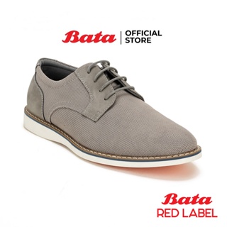ฺBata บาจา Red Label รองเท้าลำลองชายแบบสวม รองรับน้ำหนักเท้าได้ดี สำหรับผู้ชาย สีเทา 8602005 สีกรมท่า 8609005