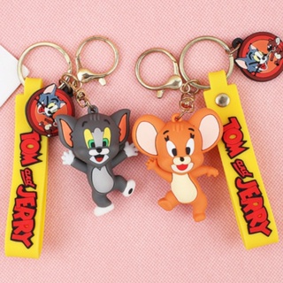 พวงกุญแจรถยนต์ จี้ตุ๊กตาการ์ตูน Tom and Jerry น่ารัก เหมาะกับของขวัญ สําหรับเด็ก