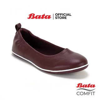 Bata บาจา Comfit รองเท้าแบบสวมเพื่อสุขภาพ พร้อมเทคโนโลยีคุชชั่น รองรับน้ำหนักเท้า สำหรับผู้หญิง สีแดง 5015066 สีเบจ 5018006