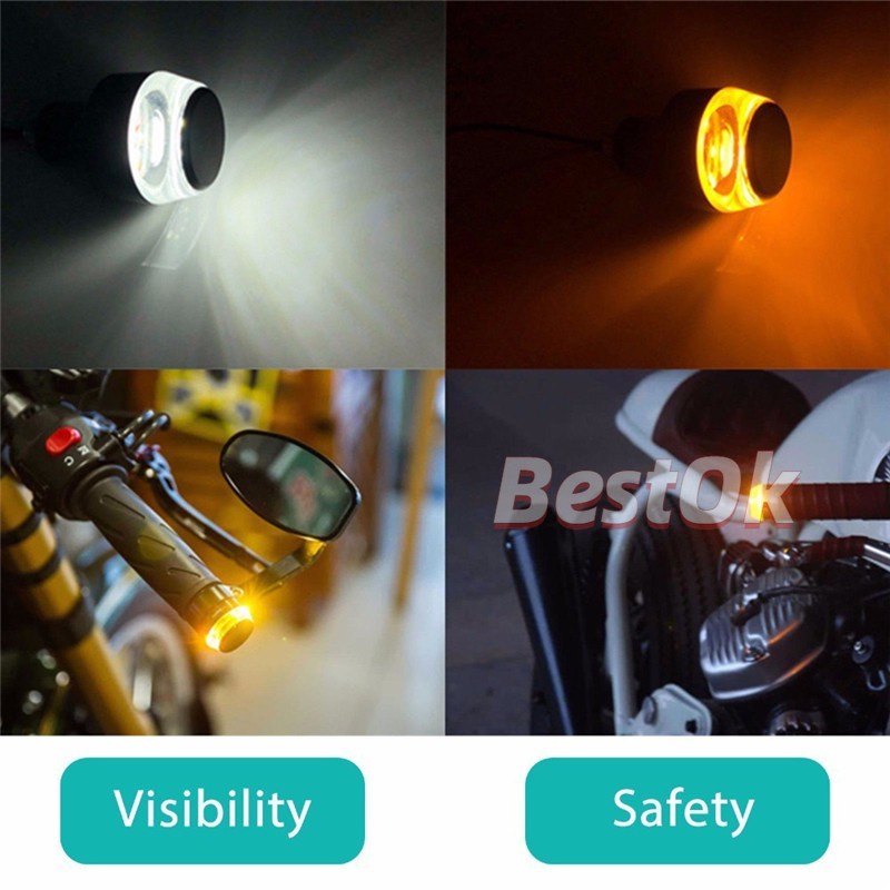 หลอดไฟเลี้ยว-led-12v-dc-สีขาว-สีเหลือง-สําหรับรถจักรยานยนต์-2-ชิ้น