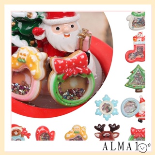 Alma จี้ต้นคริสต์มาส สําหรับทําเครื่องประดับ ต่างหู สร้อยคอ DIY 10 ชิ้น