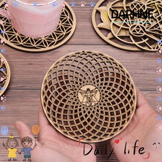 DAPHNE Making Sacred Geometry Ornament Slice Wood Base Handmade Coasters Wooden Wall Sign Flower Of Life Energy Mat Laser Cut Home Wall Decor Craft Wood Wall Art Home Decor 8 Styles Flower of Life Shape
