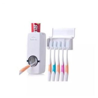 เครื่องใช้ในบ้าน ที่บีบยาสีฟันอัตโนมัติ ชุดแขวนแปรงสีฟันอนามัย