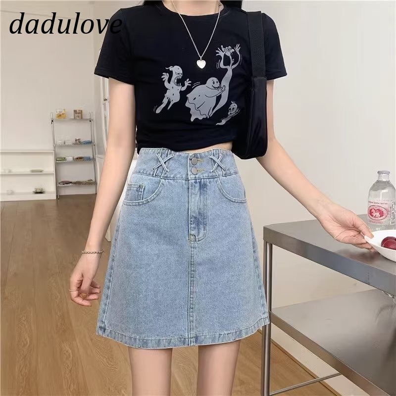 dadulove-new-american-ins-high-street-retro-tooling-denim-skirt-niche-high-waist-a-line-skirt-bag-hip-skirt