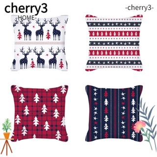 Cherry3 ปลอกหมอน ผ้ายืดหยุ่น ลายคริสต์มาส สําหรับตกแต่งบ้าน ปาร์ตี้คริสต์มาส