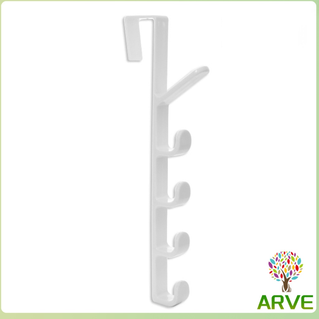 ที่แขวนประตู-ตะขอแขวนประตู-5-ขอ-ที่แขวนของเกี่ยวประตู-ส่งคละสี-back-door-multipurpose-hanger