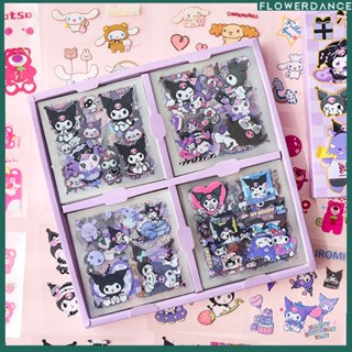 Sanrio Cartoon Hand Account Sticker Creative Children&#39;s Hand Account Sticker Pvc Goo Card Sticker Set ดอกไม้ชนิดบรรจุกล่อง