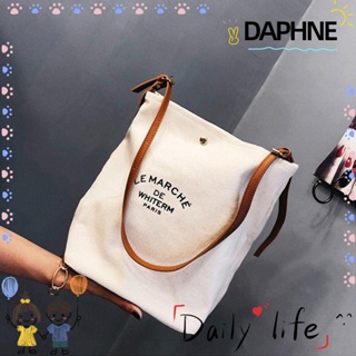 Daphne กระเป๋าสะพายไหล่ กระเป๋าช้อปปิ้ง พิมพ์ลายตัวอักษร ลําลอง เป็นมิตรกับสิ่งแวดล้อม