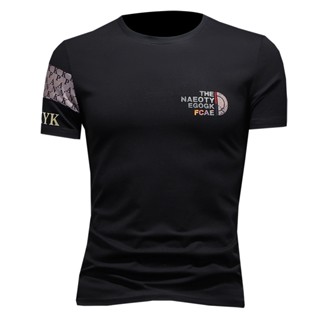 เสื้อยืดแขนสั้นลําลอง ผ้าฝ้าย พิมพ์ลายแบรนด์ คุณภาพสูง แฟชั่นฤดูร้อน สไตล์สตรีท สําหรับผู้ชาย