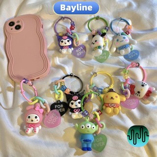 SANRIO Bayline Ins จี้ตุ๊กตาซานริโอ้น่ารัก อะคริลิค พร้อมสายคล้อง สําหรับ IPhone Android