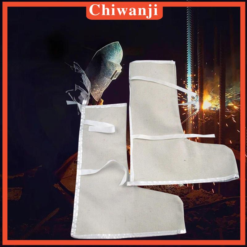 chiwanji-ผ้าใบครอบรองเท้าบูทเชื่อม-ทนความร้อน-และรอยขีดข่วน-อเนกประสงค์-สําหรับงานเชื่อม-2-ชิ้น