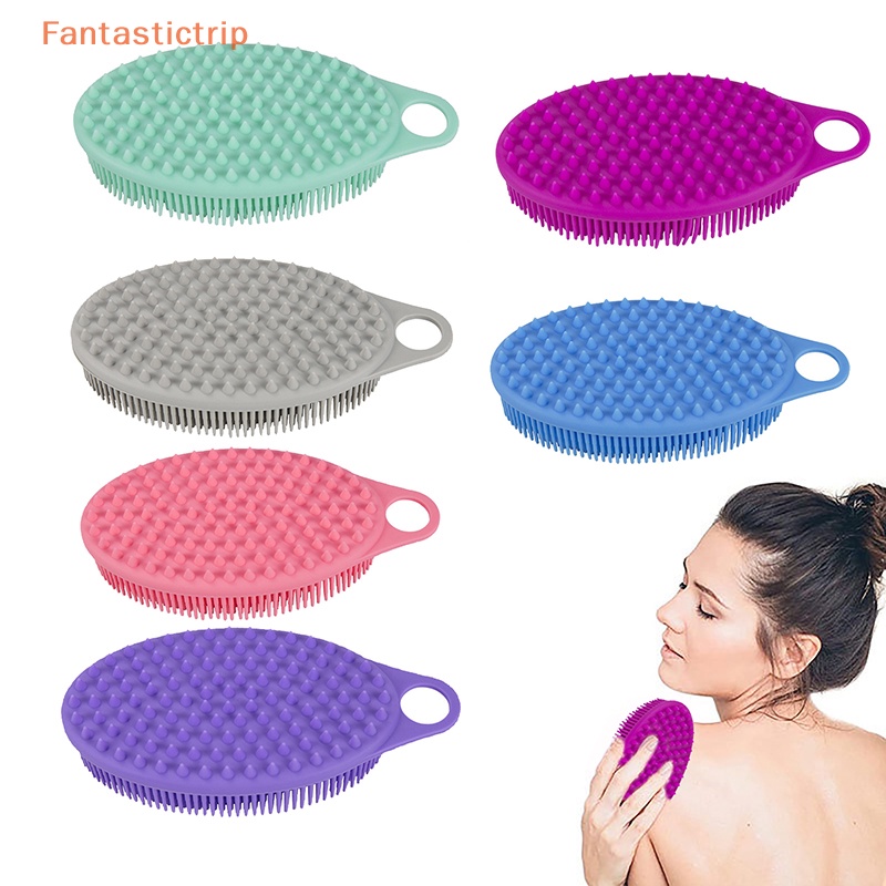 fantastictrip-ซิลิโคนนุ่ม-แปรงอาบน้ํา-ขัดผิว-เหมาะสําหรับอาบน้ําเด็ก-แชมพู-แปรงนวดหน้า-อุปกรณ์แฟชั่น