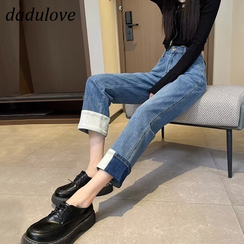 dadulove-new-american-ins-high-street-thin-jeans-niche-high-waist-straight-pants-large-size-trousers