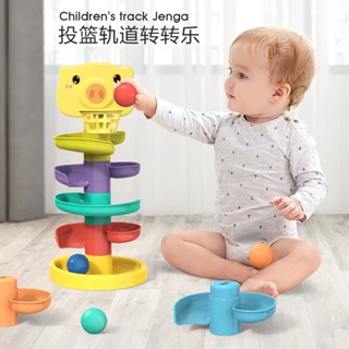 Spot second hair# Shooting track revolving music rolling ball infant fun folding music parent-child interaction educational gliding early education toy 8cc