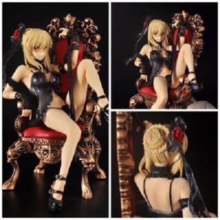 โมเดลฟิกเกอร์ การ์ตูน Fate Night Fate Throne Saiba สีดํา สําหรับตกแต่ง